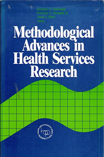 Stock image for Methodological Advances in Health Services Research for sale by Mispah books
