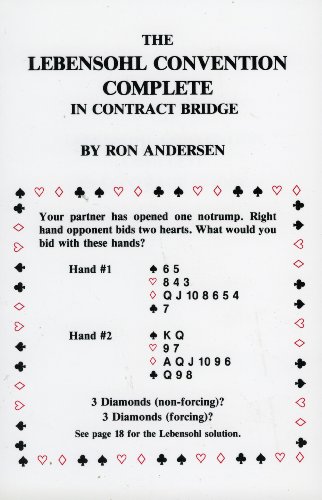 Beispielbild fr The Lebensohl Convention Complete in Contract Bridge zum Verkauf von Wonder Book
