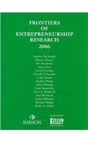 Stock image for Frontiers of Entrepreneurship Research 2006: Proceedings of the Twenty-Sixth Annual Entrepreneurship Research Conference for sale by medimops