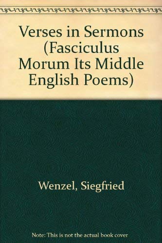 9780910956666: Verses in Sermons (Fasciculus Morum Its Middle English Poems)