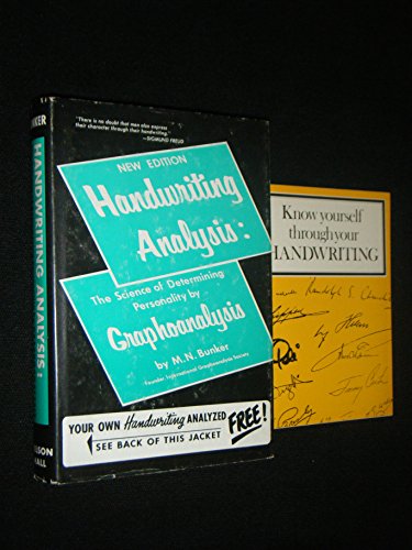Beispielbild fr Handwriting Analysis: The Science of Determining Personality By Graphoanalysis zum Verkauf von UHR Books