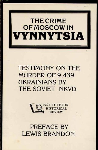 Stock image for The Crime of Moscow in Vynnytsia for sale by Abyssbooks