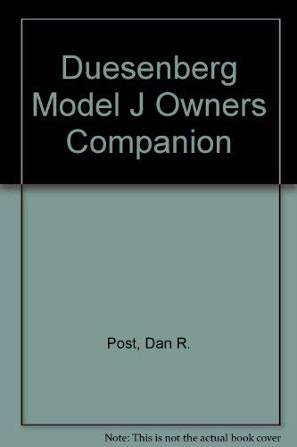 Stock image for Duesenberg Model J Owners Companion for sale by K & L KICKIN'  BOOKS