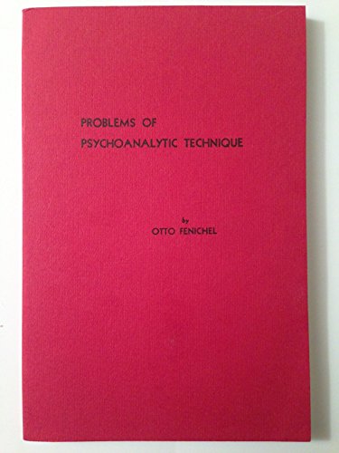 Imagen de archivo de Problems of Psychoanalytic Technique a la venta por Miki Store