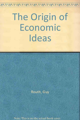 Imagen de archivo de The Origin of Economic Ideas a la venta por ThriftBooks-Dallas