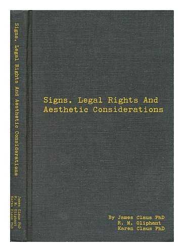 Stock image for Signs; legal rights and aesthetic considerations for sale by Irish Booksellers