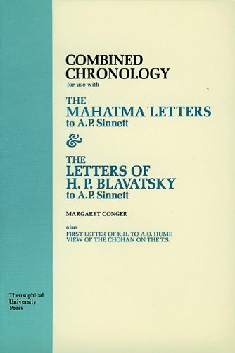 9780911500172: Combined Chronology: For Use with the Mahatma Letters to A P Sinnett & the Letters of H P Blavatsky to A P Sinnett