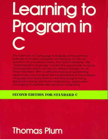 Imagen de archivo de Learning to Program in C a la venta por The Book Cellar, LLC