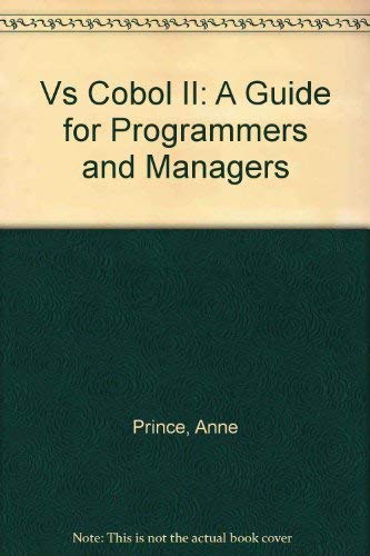 Stock image for Vs Cobol II: A Guide for Programmers and Managers for sale by Wonder Book