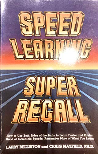 Imagen de archivo de Speed Learning Super Recall a la venta por BooksRun