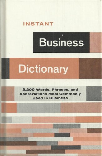 Beispielbild fr Instant Business Dictionary zum Verkauf von Wonder Book
