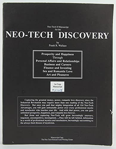 Beispielbild fr Neo Tech II Manuscript for the Neo Tech Discovery, the Entelechy of Prosperity a zum Verkauf von HPB-Red