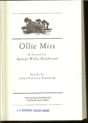 Beispielbild fr Ollie Miss. Block By Lowell Leroy Balcolm zum Verkauf von The Chatham Bookseller