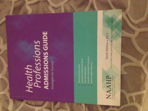 9780911899184: Title: Health Professions Admissions Guide Strategy for S