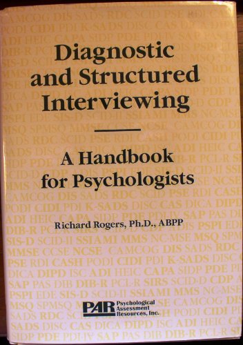 9780911907209: Diagnostic and Structured Interviewing: A Handbook for Psychologists