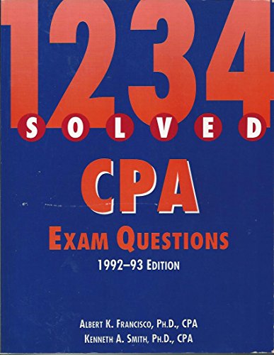 Beispielbild fr 1234 Solved Cpa Exam Questions zum Verkauf von NEPO UG