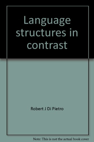 Beispielbild fr Language Structures in Contrast zum Verkauf von N. Fagin Books