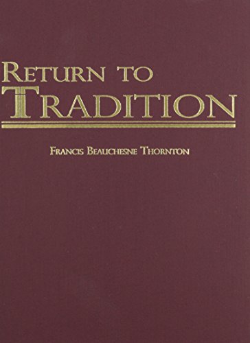 Stock image for Return to Tradition for sale by SecondSale