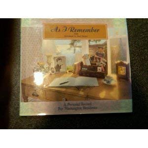 Stock image for As I Remember : A Personal Record for Washington Residents for sale by Better World Books