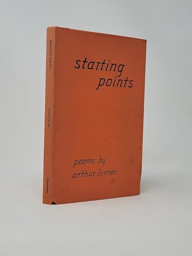 9780912430003: Starting points;: Poems
