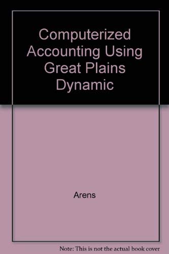 Beispielbild fr Computerized Accounting Using Microsoft Great Plains Dynamics zum Verkauf von Better World Books