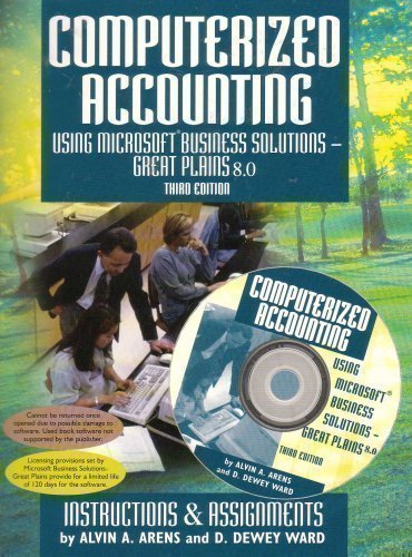 Imagen de archivo de Computerized Accounting Using Microsoft Business Solutions Great Plains 8.0 (2 books + 2 CDs) a la venta por HPB-Red