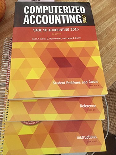 9780912503516: Computerized Accounting Using Sage 50 Accounting 2015