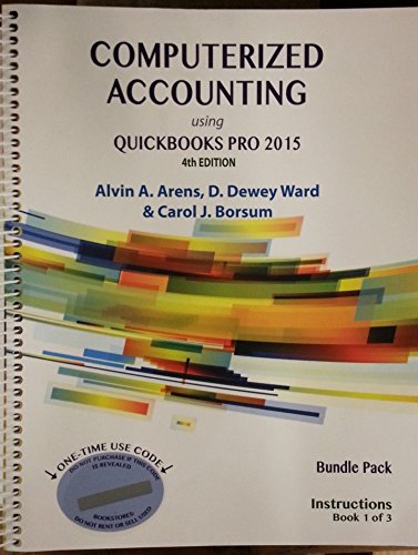 Imagen de archivo de Bundle Pack Containing Computerized Accounting Using QuickBooks Pro 2015, 4th Edition and Systems Understanding Aid, 9th Edition a la venta por ThriftBooks-Dallas