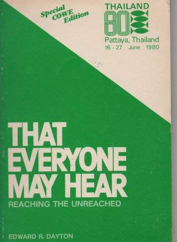 Imagen de archivo de That everyone may hear: Reaching the unreached a la venta por medimops