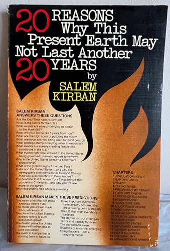 Beispielbild fr 20 reasons why this present earth may not last another 20 years zum Verkauf von Kennys Bookshop and Art Galleries Ltd.