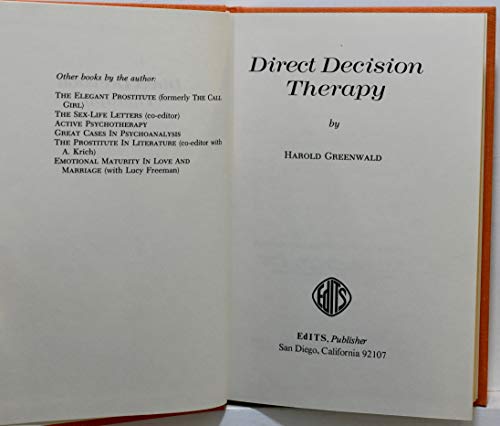 Beispielbild fr Direct Decision Therapy zum Verkauf von Ergodebooks