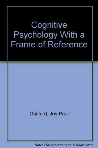 Beispielbild fr Cognitive Psychology With a Frame of Reference zum Verkauf von Book Deals