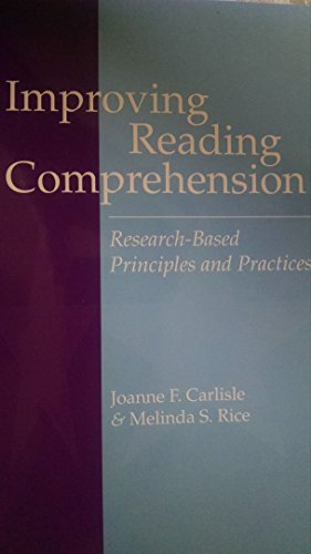Stock image for Improving Reading Comprehension: Research-Based Principles and Practices for sale by Ergodebooks