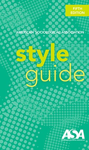 Beispielbild fr American Sociological Association Style Guide zum Verkauf von BooksRun