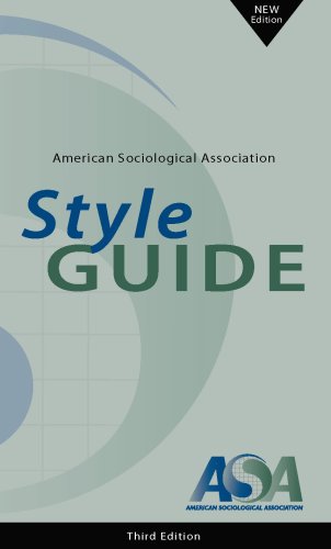 Beispielbild fr American Sociological Association Style Guide zum Verkauf von Better World Books