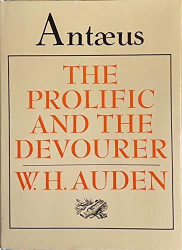 Beispielbild fr The Prolific and the Devourer zum Verkauf von Richard F. Murphy, Jr. Old Books