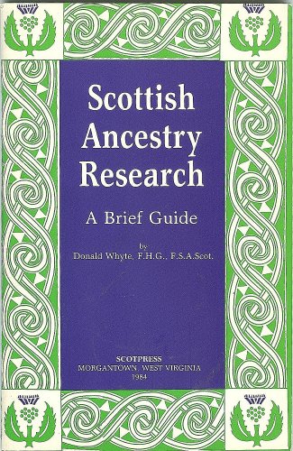 Beispielbild fr Scottish Ancestry Research: A Brief Guide zum Verkauf von SecondSale