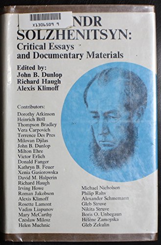 9780913124031: Aleksandr Solzhenitsyn: Critical essays and documentary materials