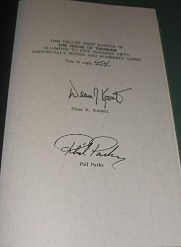 Stock image for House of Thunder, The ( FICTION ) SIGNED By Dean Koontz for sale by Bluff Park Rare Books