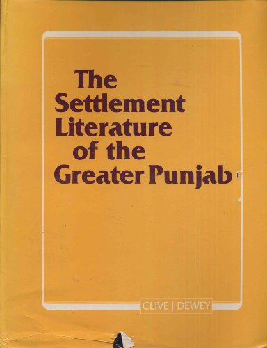 9780913215418: The Settlement Literature of the Greater Punjab: A Handbook (South Asian Studies)