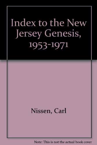 Imagen de archivo de Index to the New Jersey Genesis, 1953-1971 a la venta por Once Upon A Time Books