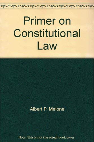 Beispielbild fr Primer on constitutional law zum Verkauf von Wonder Book