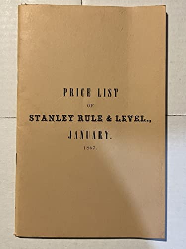 Price List of U.S. Standard Boxwood and Ivory Rules, Levels, Mallets, Hand Screws Etc, Manufactur...