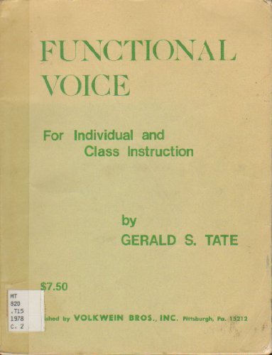 Imagen de archivo de Functional Voice for Individual and Class Instruction a la venta por 4 THE WORLD RESOURCE DISTRIBUTORS