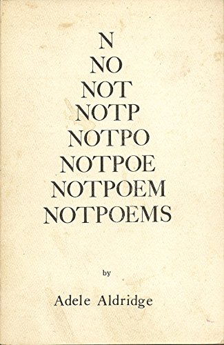 Stock image for NOTPOEMS for sale by Wonder Book