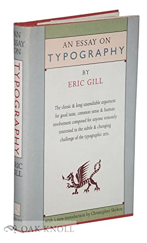 9780913720677: An Essay on Typography