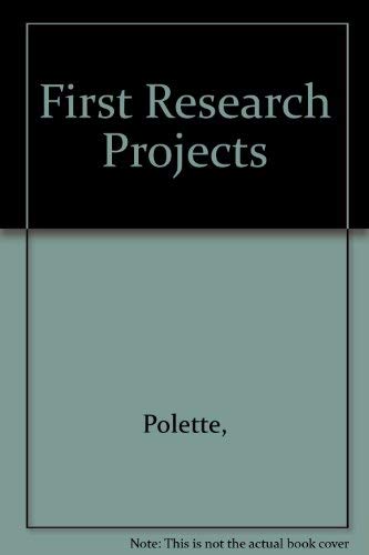 9780913839300: First Research Projects