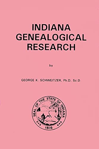 Stock image for Indiana Genealogical Research for sale by Better World Books