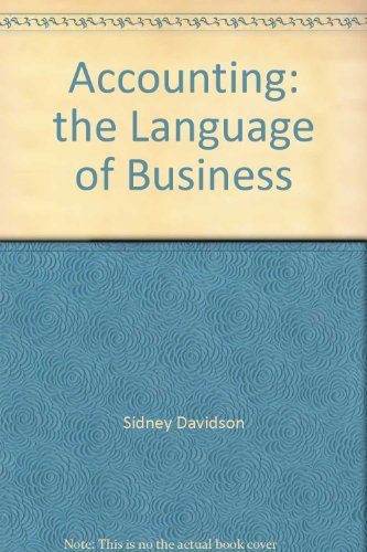 Imagen de archivo de Accounting: the Language of Business a la venta por Wonder Book