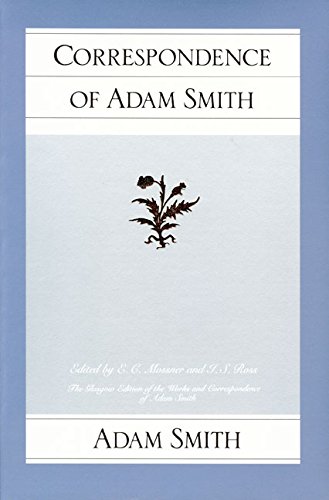 Stock image for Correspondence of Adam Smith (Glasgow Edition of the Works and Correspondence of Adam Smith) for sale by Half Price Books Inc.